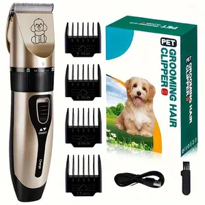 Pet Clipper, 1 Set Professional Pet Hair Trimmer & Accessories, Rechargeable Electric Dog Hair Grooming Clipper, Pet Grooming Tool, Grooming Trimming Tool