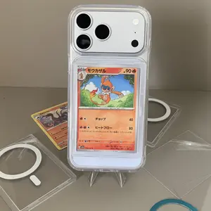 Clear Magnetic Card Case for Pokémon Cards Sleeve Fit kpop card holder