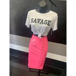 Pink Latex Skirt