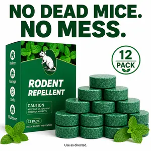 12 - Pack Popular & Trusted Peppermint Oil Mouse Repellent! Fast - acting, all - in - one formula powerfully and safely deters rats, mice, ants & more. Eco - friendly, cost - effective,and user-friendly.Long -lasting,Strong scent. Purchase with caution