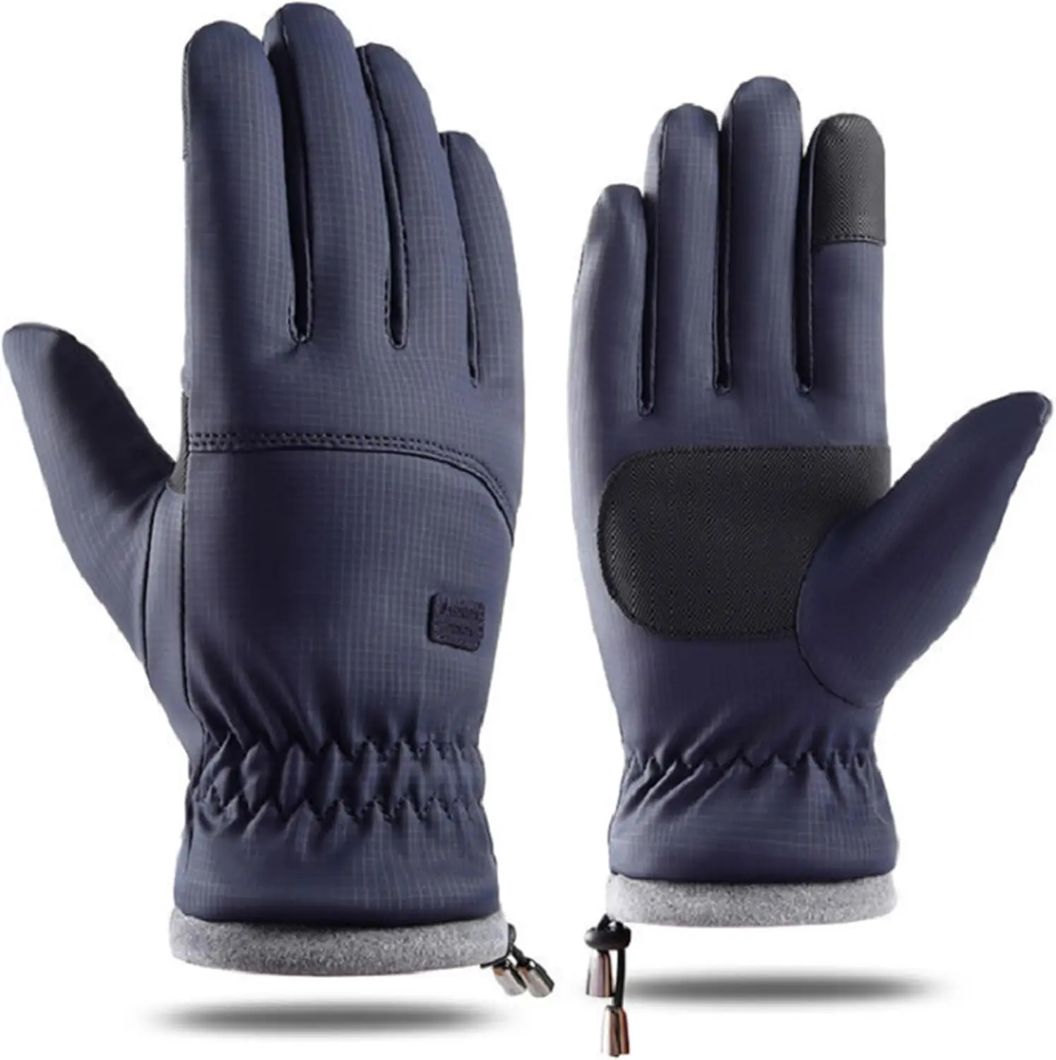 Unisex Winter Ski Gloves, Thermal Windproof Snowboard Gloves with Touchscreen Fingers and Water-Resistant PU Palm for Cold Weather, Skiing