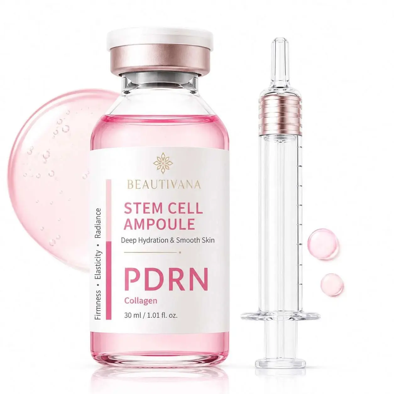 BV BEAUTIVANA PDRN Hydrating Ampoule Serum - Lightweight Smooth Skincare Treatment for Deep Moisture, Skin Repair, and Hydration Needs, Hydrate