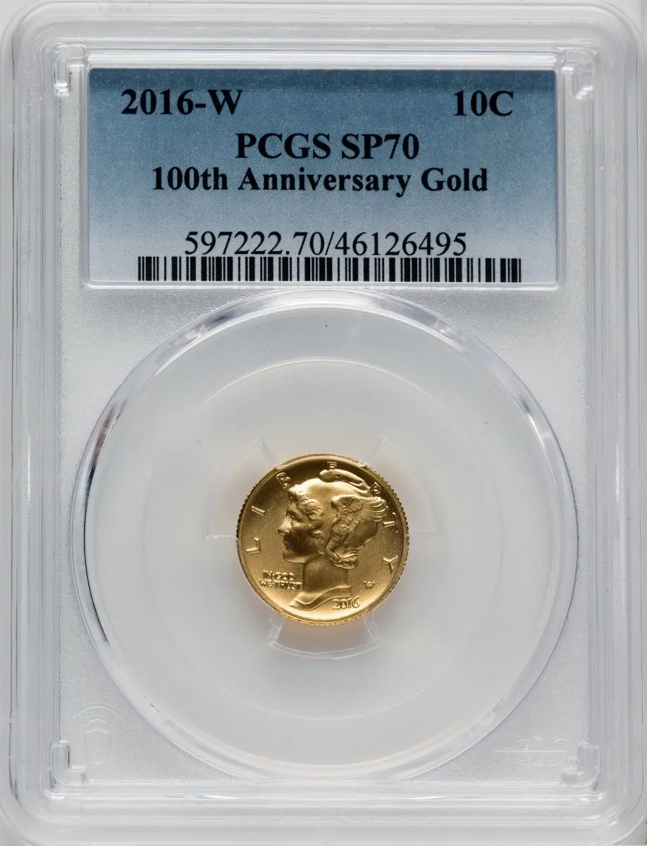 Modern Commemoratives (2016-W 10C-50C Gold Centennial Three Coin Set, SP)