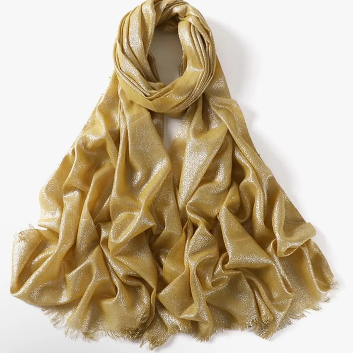 Vieyiuls Khaki Glitter Hijab Women Scarf Lightweight Pashmina Shawl Scarfs For Women Hijab Coverup Shawl Wrap Scarf