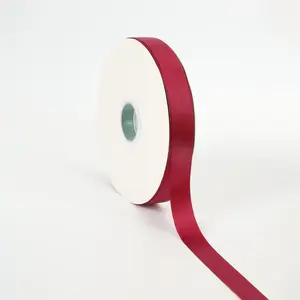 Double Face Satin Ribbon Scarlet Gift wrapping Small Satin Craft Fabric Ribbon for Gift Wrapping Floral Bouquets Wedding Party Decoration