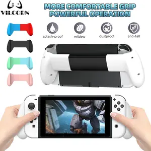 Hand Grip Replaceable Protective Stand Holder for Ns Switch Oled Case, Handheld Handle Grip for iOS Android Mobile Tablet