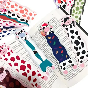 Thick and Durable Wavy Cow Bookmarks - Protect Your Books in Style
