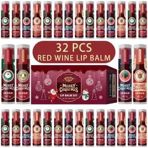 Christmas Lipstick Set, 32-Piece Hot Series, Moisturizing & Glossy Effect, Perfect Gift for Women, Mother's Day & Christmas