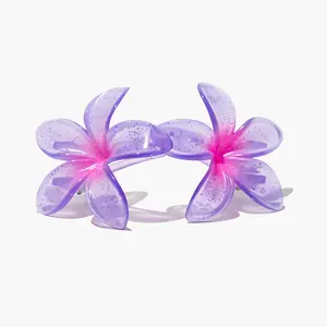 JAS Plumeria Hair Clips - Pink and Purple