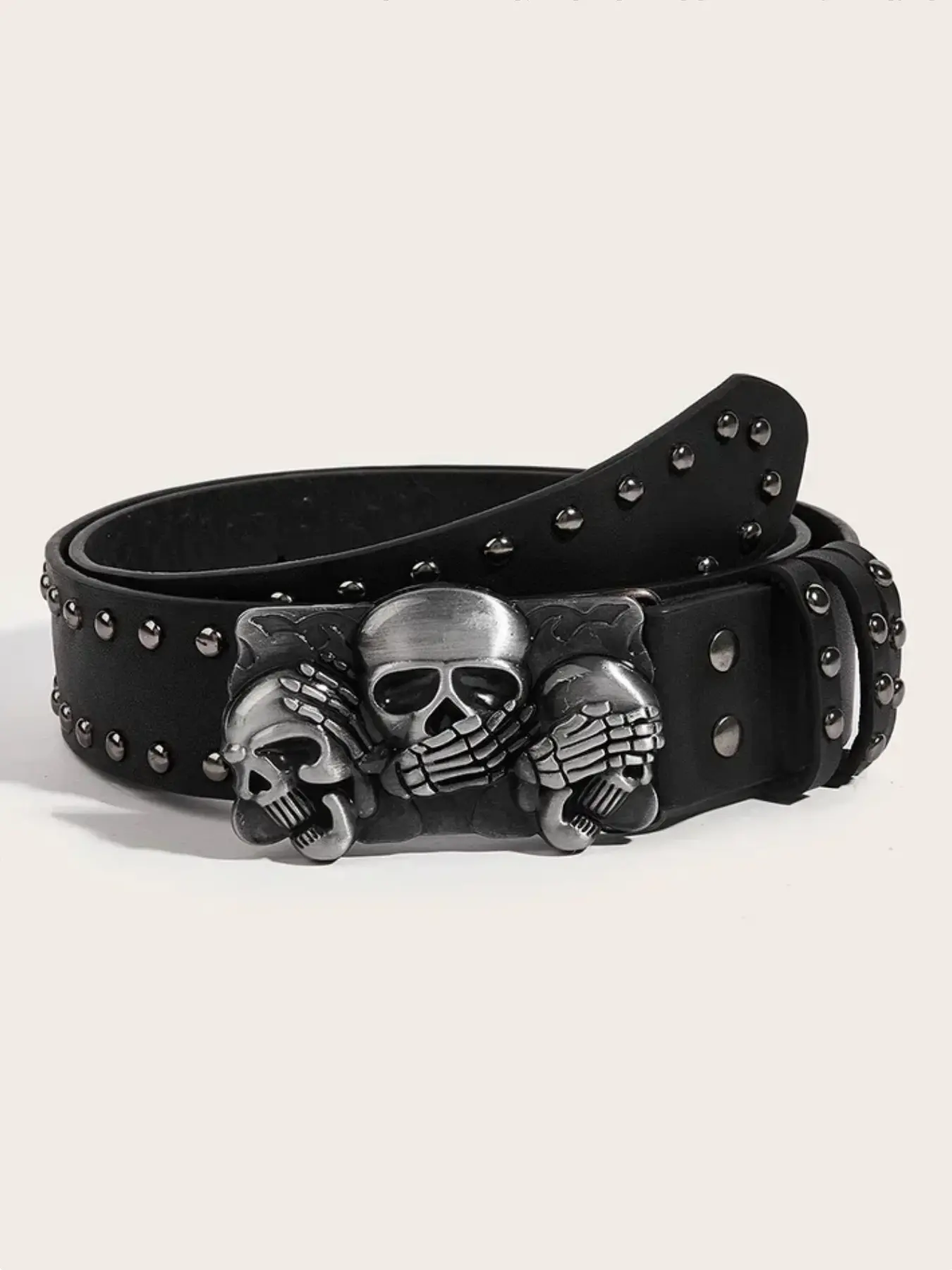 1pc New Belts For Women High Quality Luxury Brand Punk Fashion Belt With Buckle Punk Goth Rivet Black Jeans Unisex Men Belt Paw Skull Buckle Waistband Man Punk Style Belt Trendy Belt