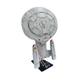 Acrylic Vertical Display Stand Compatible with LEGO® 10356 Star Trek Enterprise D - Set Not Included