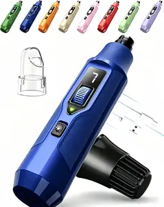 Dog & Cat Pet Nail Grooming Kit - 7-Speed High-Power Wireless Rechargeable Electric Paw Clipper Trimmer, Ultra-Quiet, LED Light, 12H Long Battery Life Tool