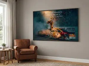 [NO FRAME] Because You Never Know When The Last One Poster, Kyle Busch Tribute Poster, NASCAR Legend Memorial Wall Art, RIP Rowdy Decor Home, Vintage NASCAR Tribute Merch