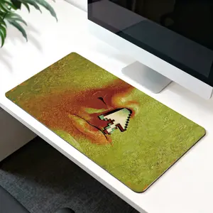 LIVEKEY Oversized Mousepad (80x40cm) - Anti-Slip Base, Reinforced Stitched Edges, Smooth Surface for Gaming & Office Use, Artistic Pixel Cursor Oil Painting Design Desk Mat
