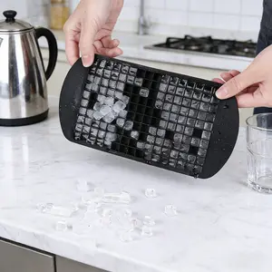 Silicone Mini Ice Cube Tray, 1pcs with 160 Ice Cube Molds, Easy Release Small Ice Cubes, Stackable Ice Tray, Kitchen Gadget, Freezer Accessory, Home Bar Accessories, Ice Cubes Maker
