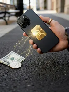 Lucky Fa Appearance Card, Promotes Positive Energy and Good Atmosphere, Eastern Feng Shui Amulet, iPhone Sticker, Geometric Pattern