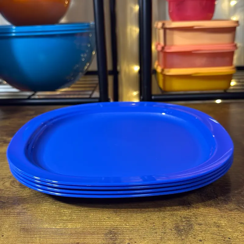 Tupperware Mexicana Plates Blue