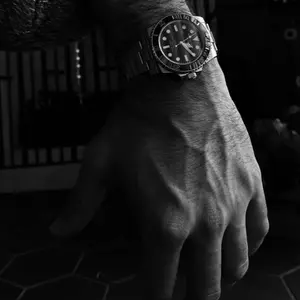 Men's Business Full Automatic Mechanical Watch with Waterproof Solid Stainless Steel Bracelet Rotating Chronograph Bezel Full Dial Luminous Design