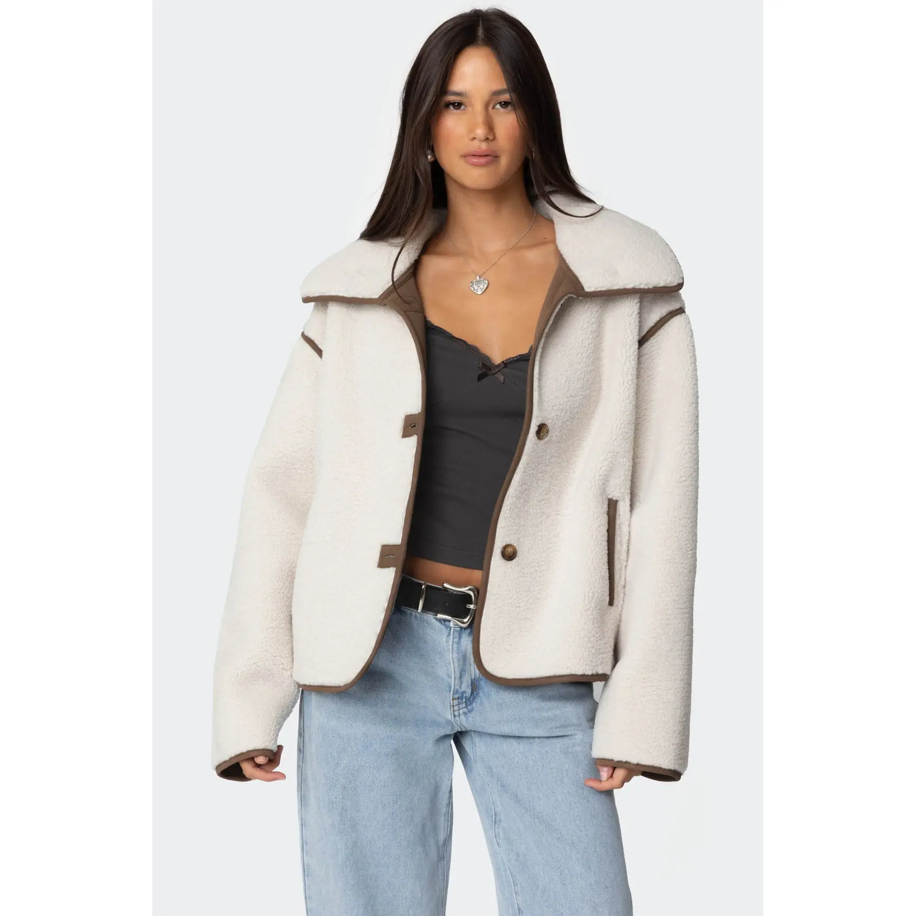 Frost Oversized Faux Shearling Jacket