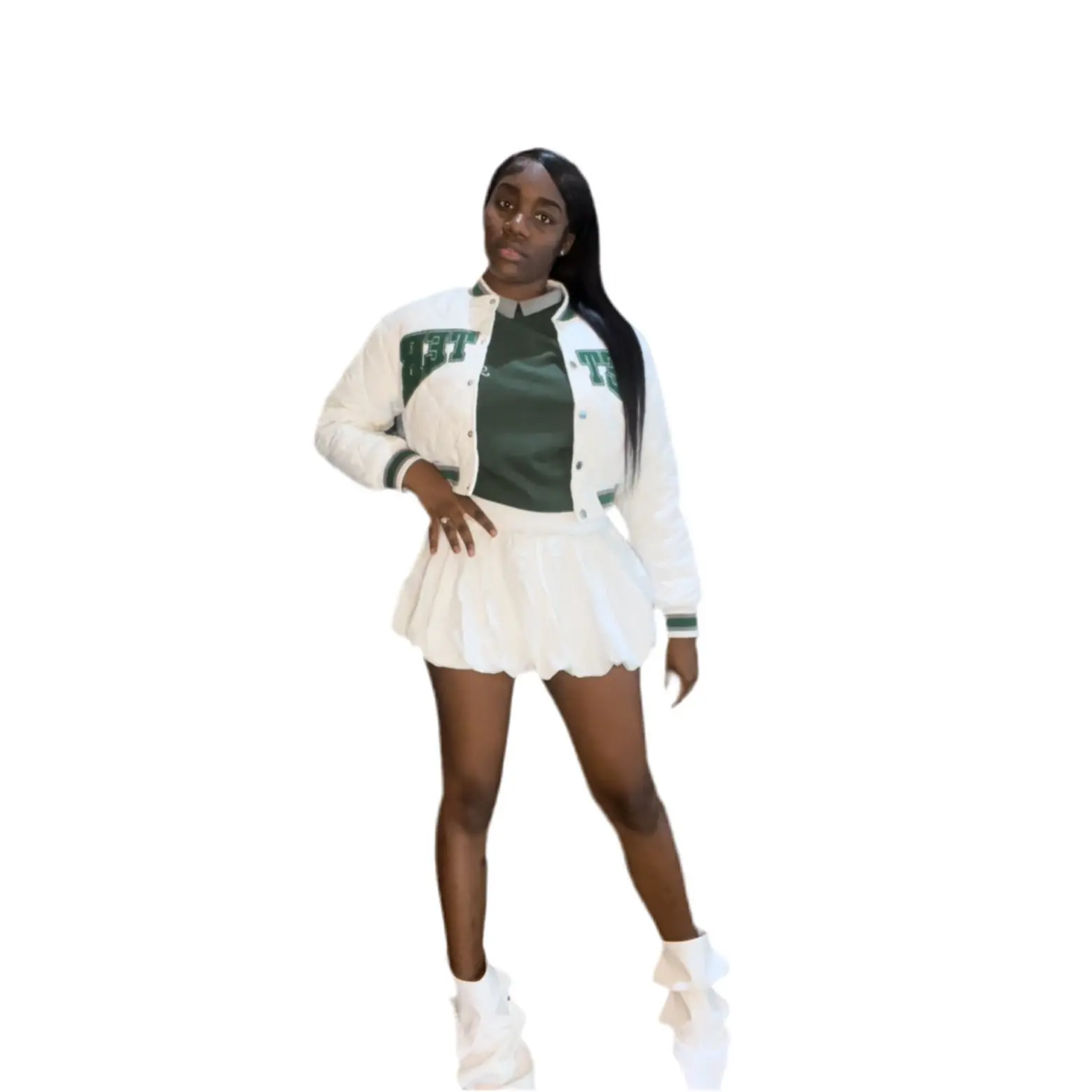 Puffer mini skirt