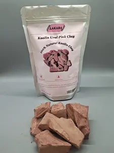 LAKABA Premium Narat Ural Pink Clay Pure Natural No Additives Cosmetic Grade 100% Natural Kaolin Clay