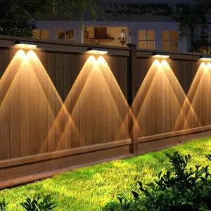 Solar LED Outdoor Lights Set of 2, Auto On/off Feature, High Quality, Ideal for Pathways, Gardens, Fences, Stairs, Courtyards, Walls