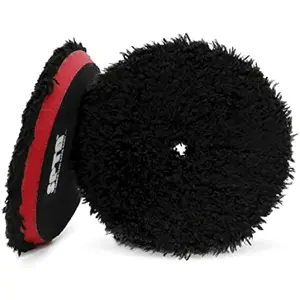 2PCS 6" Microfiber Polishing Pads, Hook & Loop Buffing Discs for Cutting, Finishing, Waxing & Polishing with Car Buffer