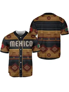 Mexican Men's Football & Baseball Jersey, Stylish Jersey, Multiple Colors, Suitable for Games, Training, Casual Wear, Perfect Gift for Family
