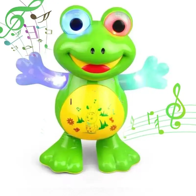 Kids Toys, Toddler Toys,Electric Dancing Frog, Fun Blinking, Flashing, Shaking,  Music, Cute Cartoon Animal Educational Toy, Kidsren's Gift Interactive,