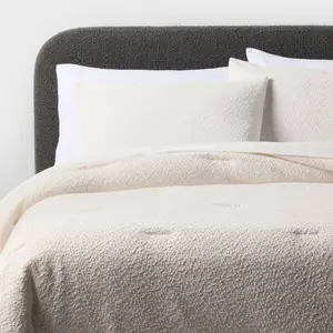 Full/Queen Boucle Comforter Set Ivory - Threshold