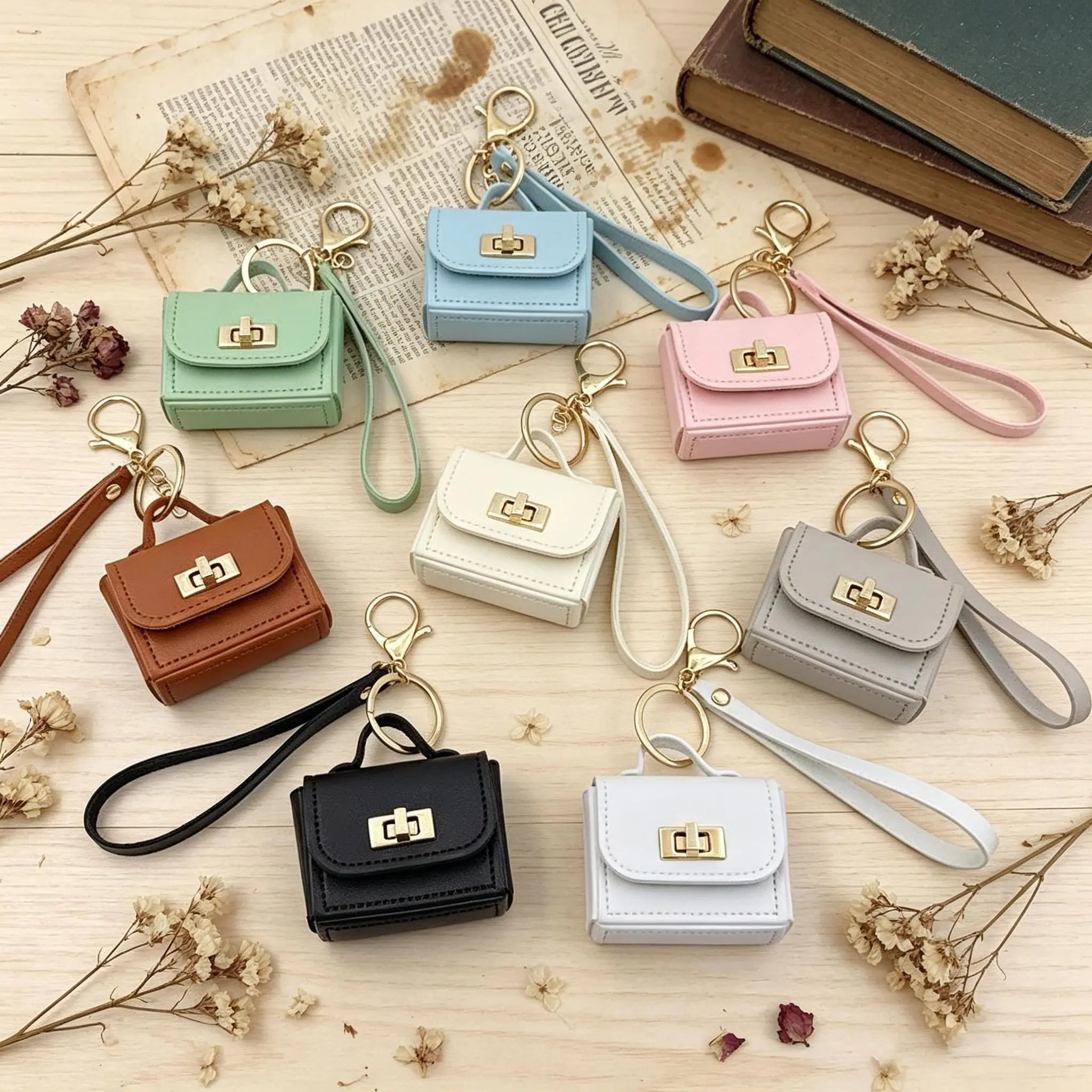 Mini pouch keychain, holds earbuds and small accessories. Perfect for graduation gifts, school rewards and birthday party favors.