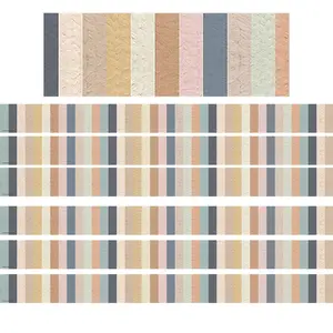 Everyone is Welcome Stripes Straight Border Trim, 35 Feet Per Pack, 6 Packs