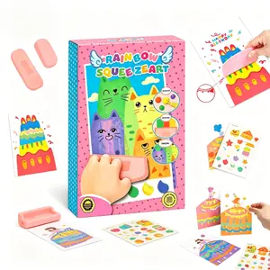Kids' Creative Pointillism Scratch Art Paper Kit - Educational Arts & Crafts Supplies, DIY Doodling Bookmarks, Rainbow Introductory Summer Gift easel game book toy bring magic mat water kids activity reusable Adjustable Drawing tablet