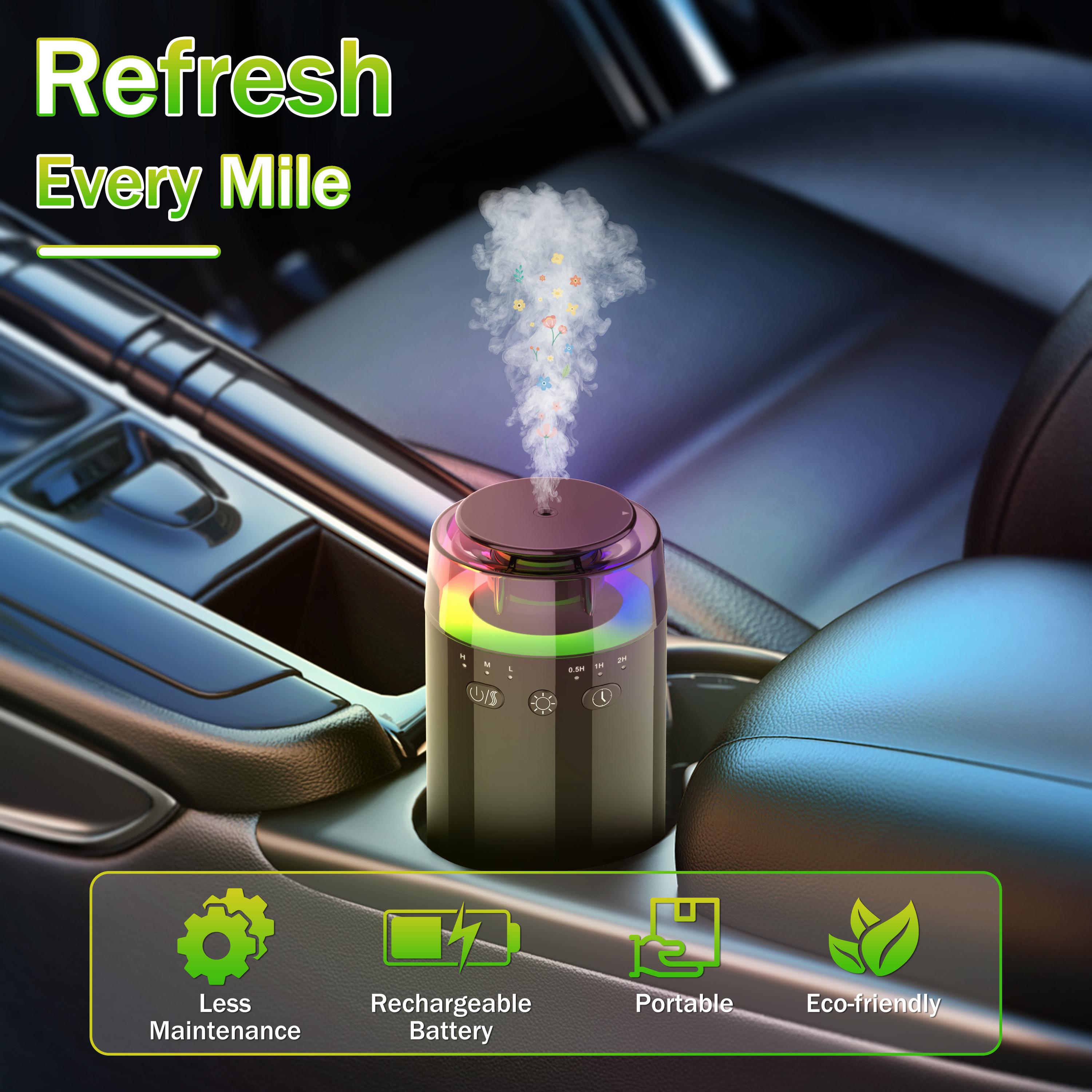 Waterless Essential Oil Diffuser: Battery Mini Scent Air Machine with 8 Bottles of Essential Oils for Home, Room, Car, Office with RGB Colorful Light — Cool Mist Aroma Machine Waterless Essential Oil Diffuser: Battery Mini Scent Air Machine with 8 Bottles of Essential Oils for Home, Room, Car, Office with RGB Colorful Light — Cool Mist Aroma Machine