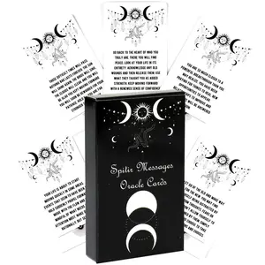 Moon & Sun Charm Oracle Card, Soul Message Tarot Card, Fortune Telling Paper Trading Game Card, Family Gathering Entertainment Game Card, Party Card Game