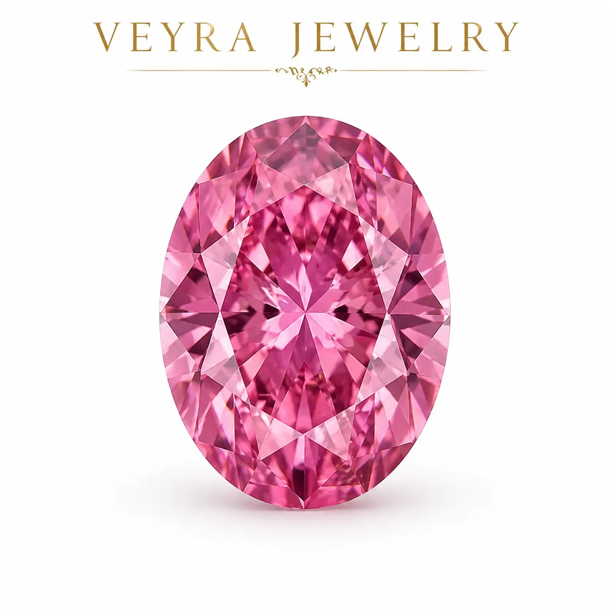 VVS1 Grade Pink Oval Cut Moissanite Loose Stone with GRA Certificate, Sparkling Artificial Gem for Ring, Pendant, Custom Jewelry