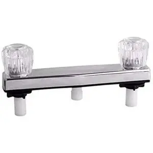 Mobile Home/RV 8" Chrome Shower Faucet with Clear Handles
