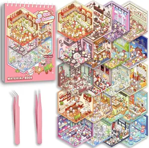 20 Sets 3D Sticker Scenes for Kids, Create Your Own Scene Sticker Book, Cute Kawaii Mini 3D Scene Stickers, Therapy Stickers for Stress Relief, Fun Party Favors Gifts for Holiday Christmas