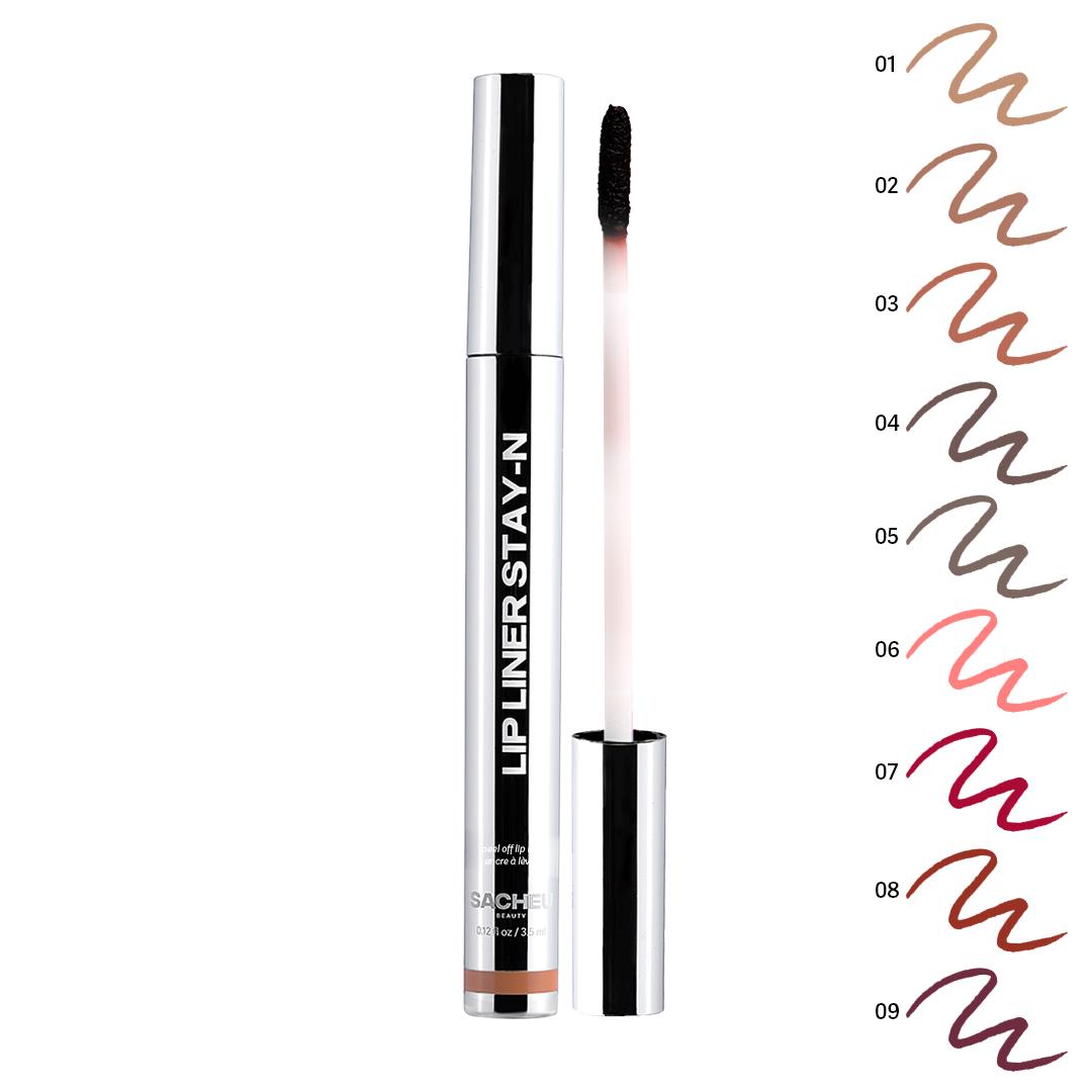 LIP LINER STAY-N - Peel-Off Lip Liner Stain - All Day & Night Lipliner with Hyaluronic Acid & Vitamin E - Long Lasting F