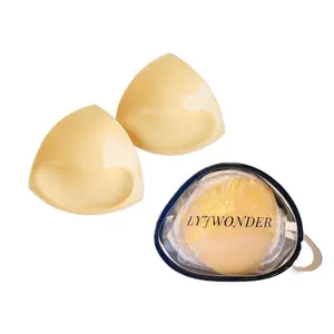 Two Pairs LYJ Sticky Inserts - Instant Boost Double Sided Adhesive Bra Cup, Outfit Enhancer Push Up Ultra Boost Inserts Womenswear Accessories AND FREE ONE PAIR OF NIPPLE COVER Suitable For  A-D Cup Reusable