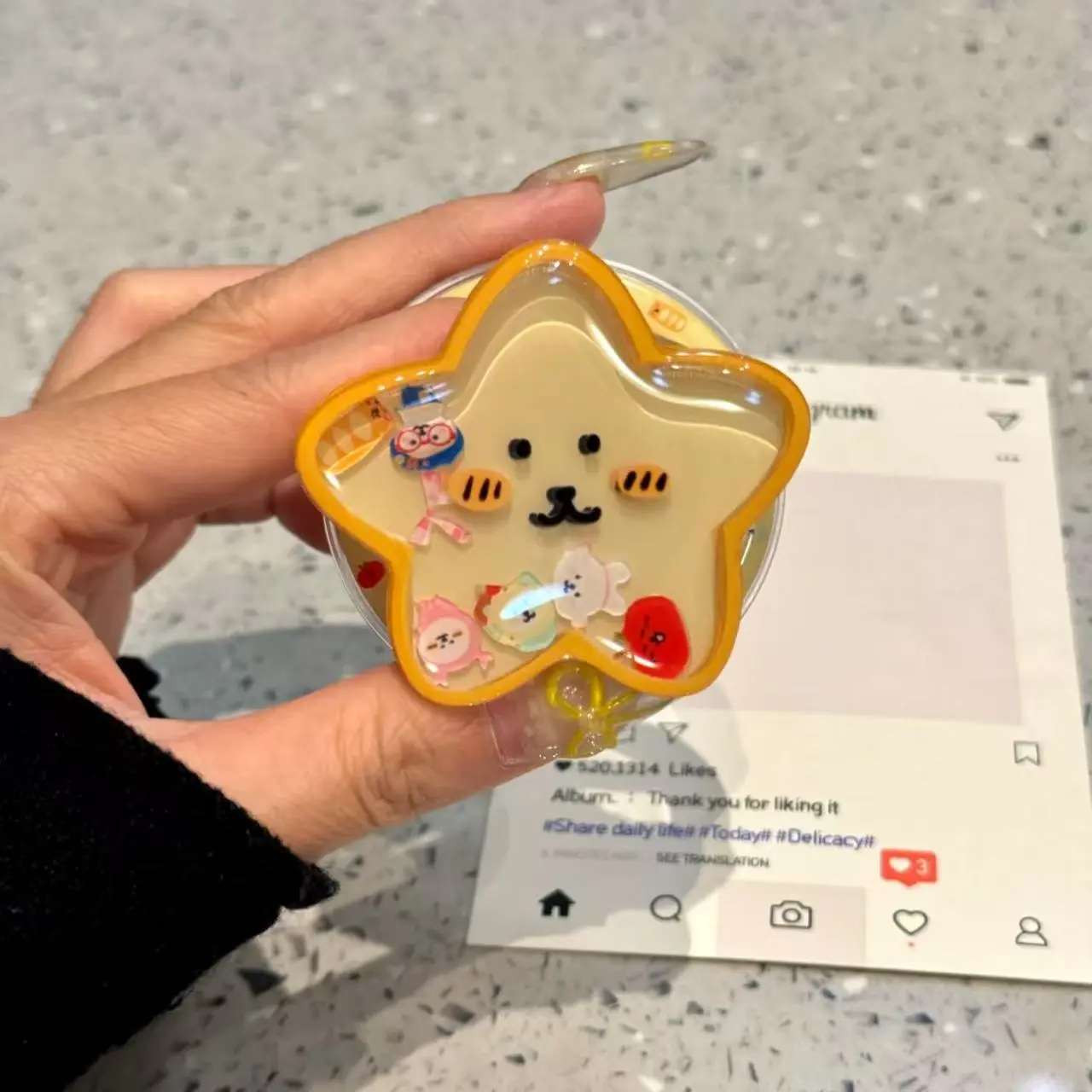 Cartoon Star Magnetic Multifunctional Phone Stand, Cute Fun Mobile Accessories, Convenient Hands-Free Use, Perfect Gift for Family and Friends, Cellphone Holder, Cell Phone Holders, Magnetic Smartphone Holder