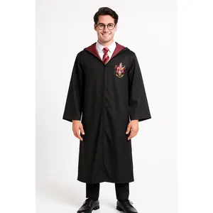 Adult Gryffindor Robe with Hood and Crest, Harry Potter Costume Accessory