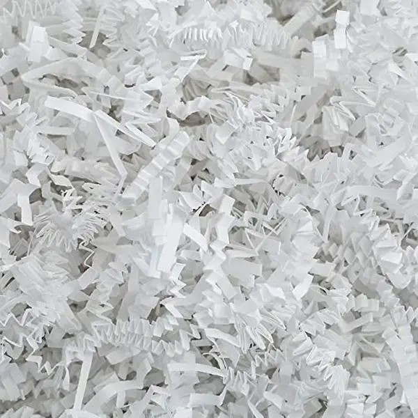 MagicWater Crinkle Cut Paper for Gift Baskets White Eco-Friendly Recyclable Shredded Paper Filler for Basket Filler Gift Boxes Bridesmaid Gifts Christmas Stuffers & More Ideal for All Occasions