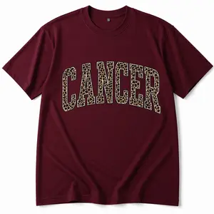 Cancer Zodiac Leopard Print T-Shirt Trendy Astrology Graphic Tee Unisex Horoscope Shirt Birthday Gift for Cancer Lovers Stylish Animal Print Casual Streetwear Fashion Top