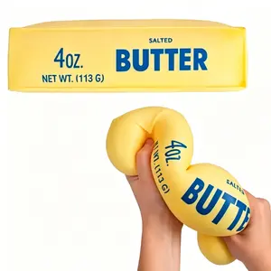 Large Butter Squishy Toy,Super Soft Slow Rising Fidget Toy for Stress Relief & Sensory Play,Satisfying Squeeze Toy for School,Office & Everyday Relaxation,DealsForYouDays
