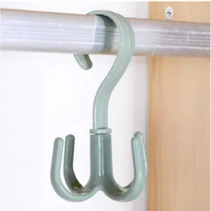 360 degree rotating hook hanger, Rotatable Clothes Hanger, multifunctional four claw wardrobe storage, tie and belt - durable storage rack, hanging storage | durable hanger