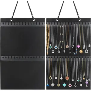 Large Hanging Necklace Holder - Wall-Mounted Jewelry Organizer for Necklaces, Bracelets, Anklets Boxes