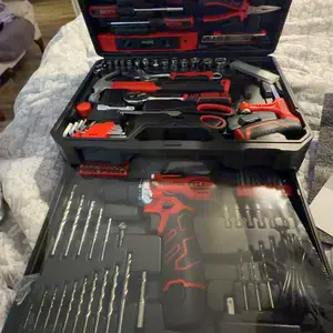 KingTool 276-Piece Tool Set Kit - Tool kit with 12V Cordless Power Drill Driver Toolbox Storage Case with Drawer, Drill Set Perfect for Homeowner, Diyer, Handyman
