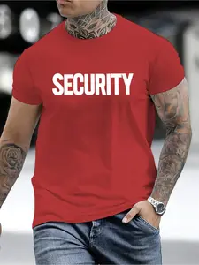 SECURITY Guard T-shirt Uniform Cosplay Halloween Costume Tee Casual