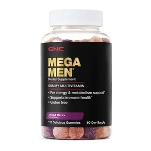 GNC Mega Men Gummy Multivitamin, Mixed Berry, 120 Gummies, Healthcare Supplement